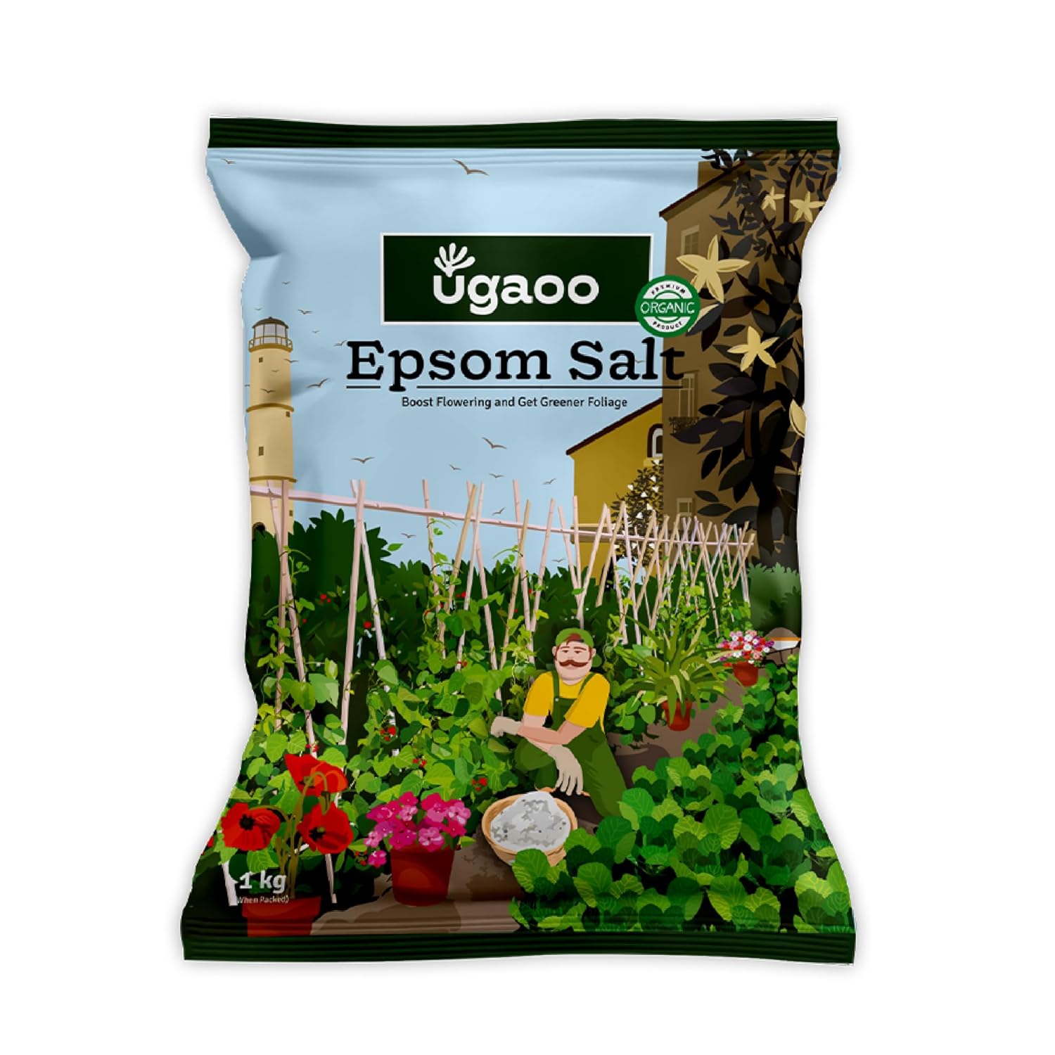 Ugaoo Epsom Salt for Plants 1 Kg organic fertilizer for plants India