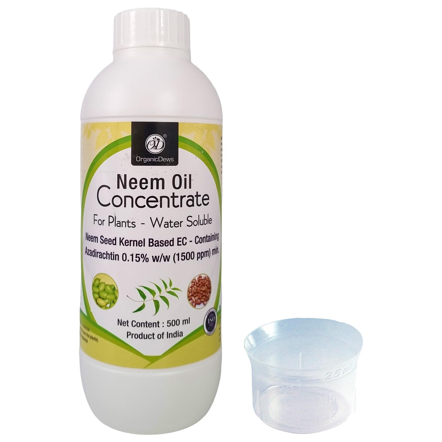 Organic Dews Neem Oil - 500ml organic fertilizer for plants India