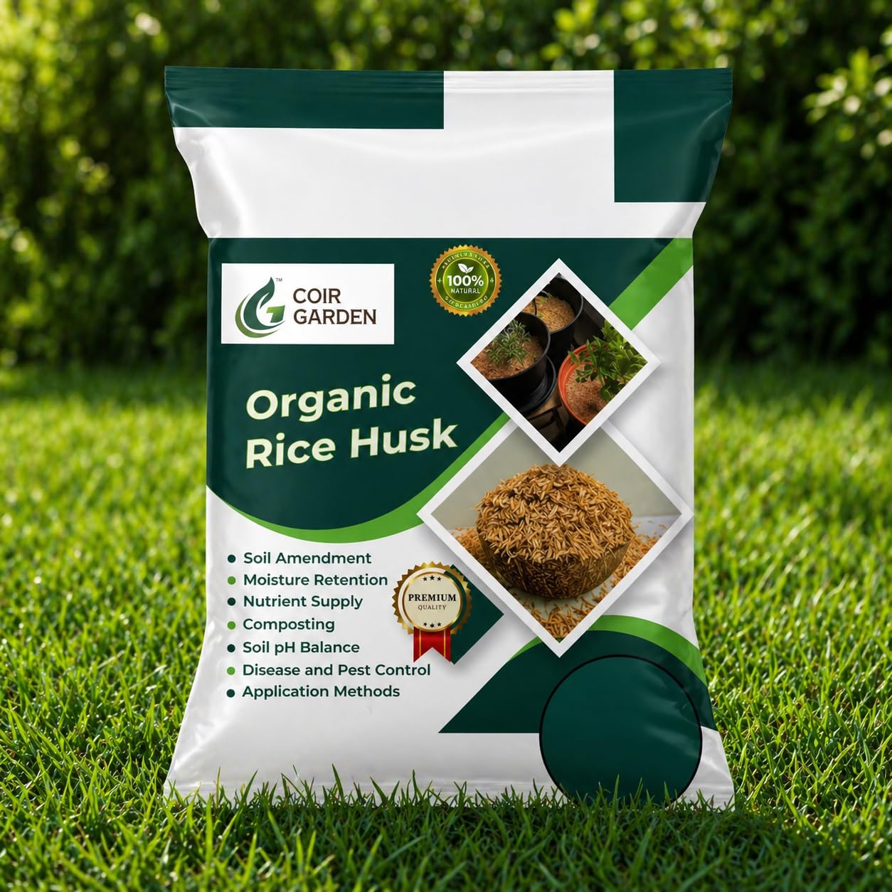 COIR GARDEN Organic Husk Powder – 5 KG organic fertilizer for plants India