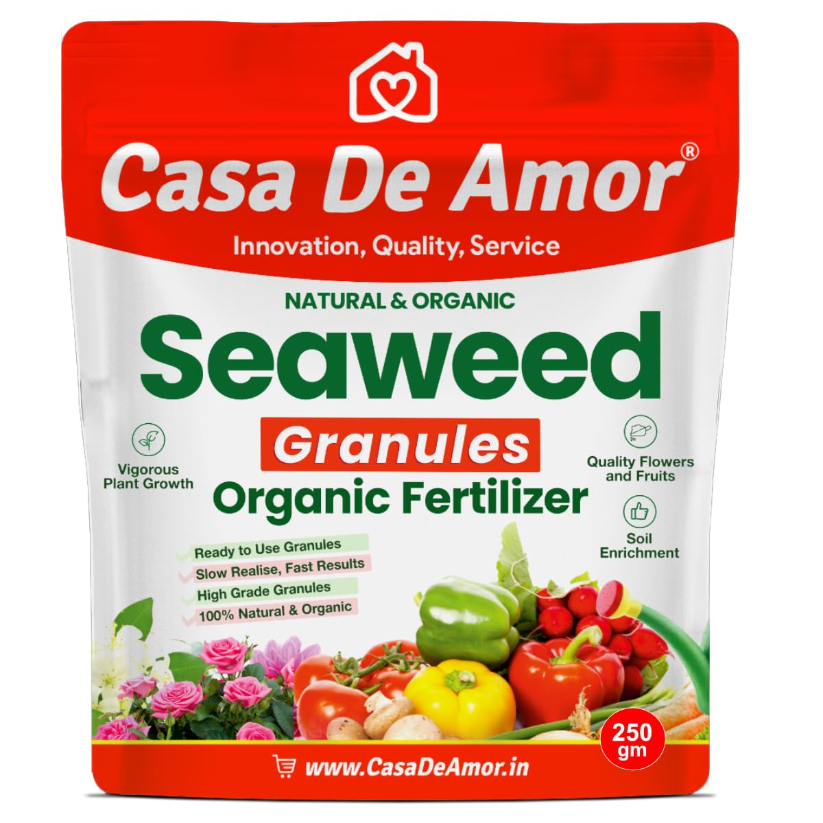 Casa De Amor Seaweed Granules Organic Fertilizer organic fertilizer for plants India
