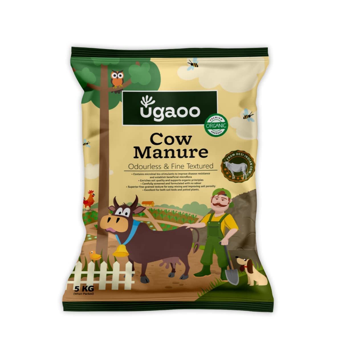 Ugaoo Cow Dung Manure Fertilizer organic fertilizer for plants India