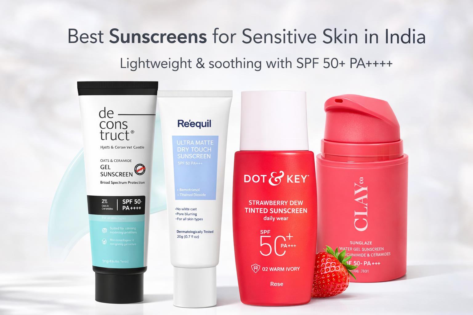 best sunscreen for sensitive skin in India SPF 50 PA++++ summer skincare