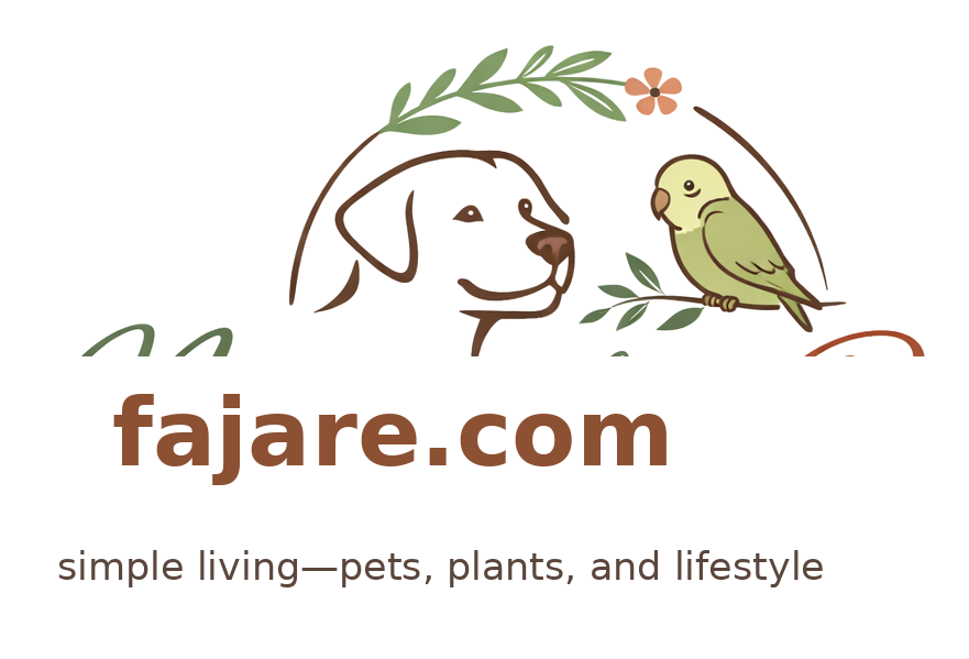 fajare.com logo – simple living, pets, plants, and lifestyle blog