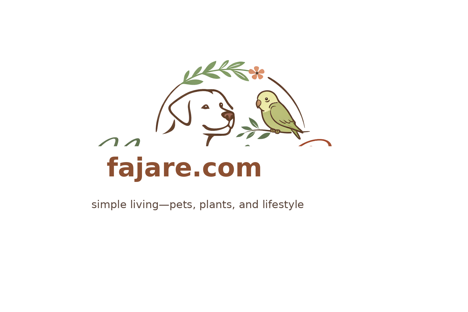 Fajare logo - pets, plants and simple living