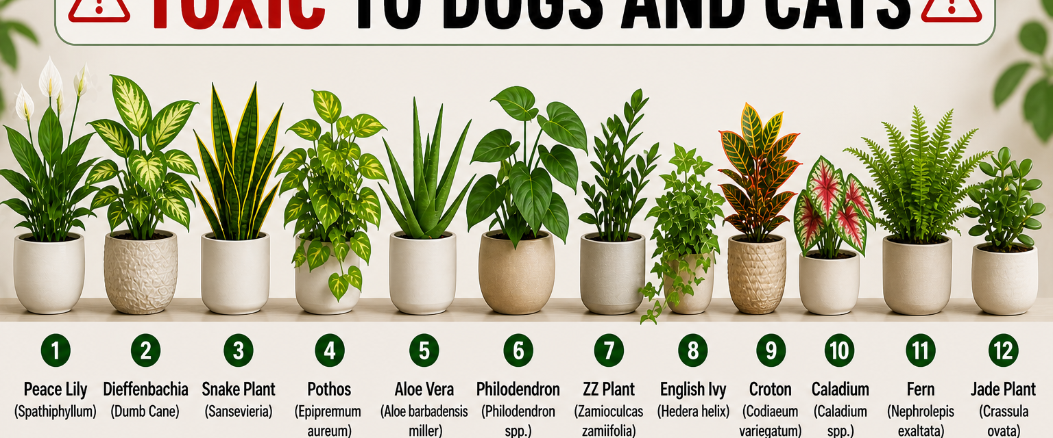 Common indoor plants that are toxic to dogs and cats in India